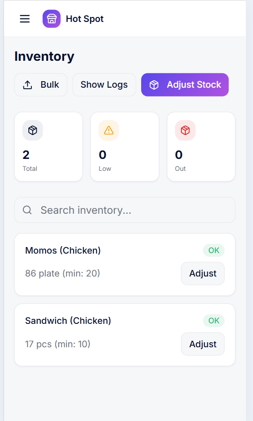 ShopVerse POS inventory management dashboard